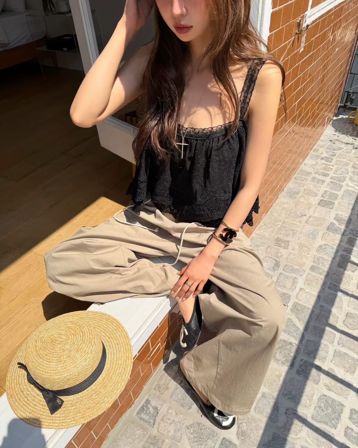 있음 선적 chic 다용도 작은 대중 달콤함 패션 캐미솔 맨위 상세 이미지 7