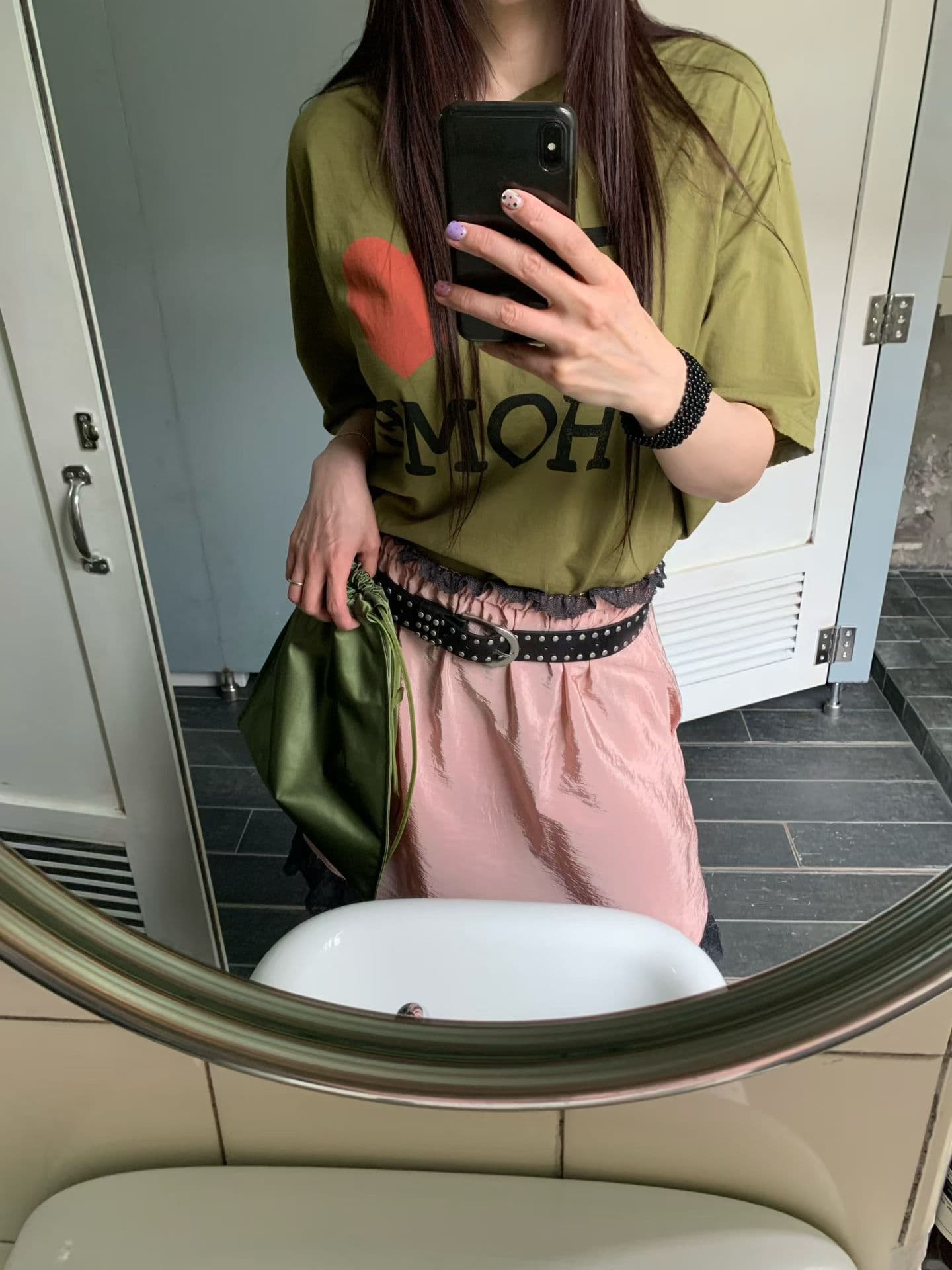 다용도 레이스 조각 반신 스커트 이미지 2
