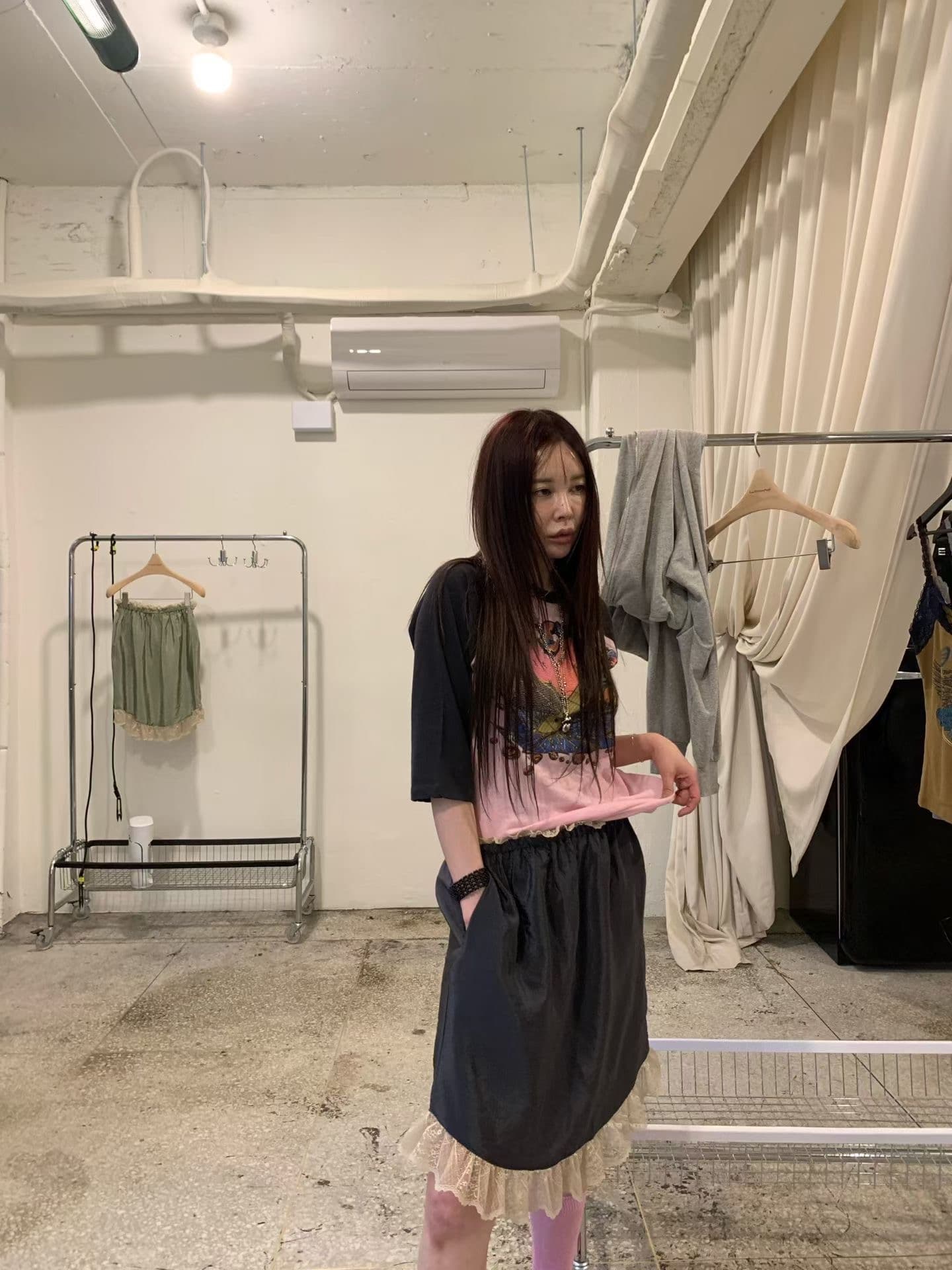 다용도 레이스 조각 반신 스커트 상세 이미지 12