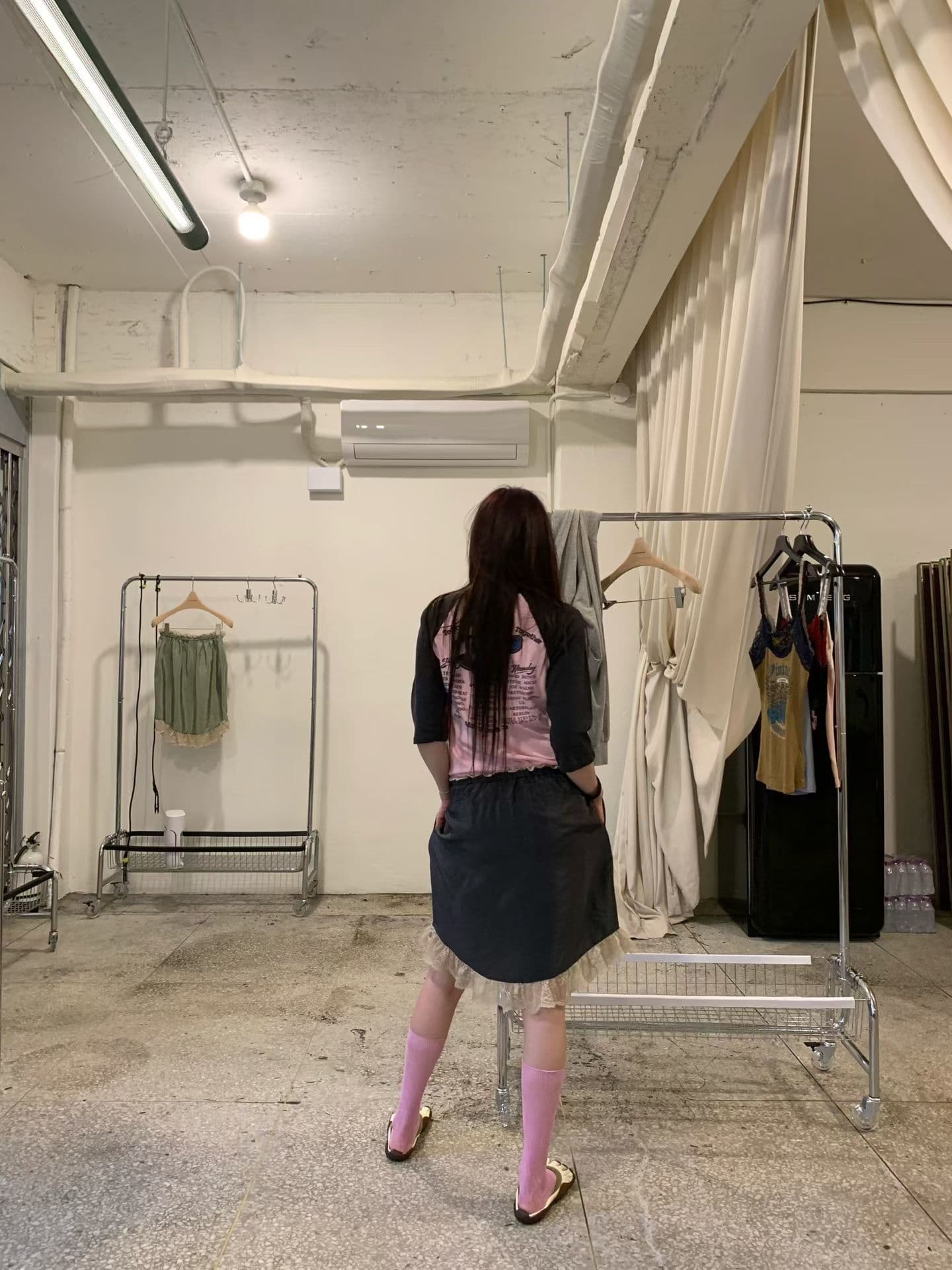 다용도 레이스 조각 반신 스커트 상세 이미지 14