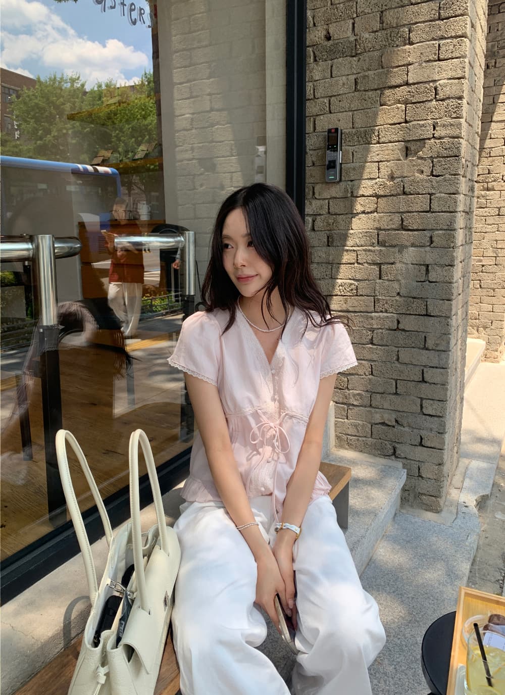 있음 선적 한 부서 동대문 싱글 줄 버튼 다용도 작은 대중 패션 셔츠 상세 이미지 2