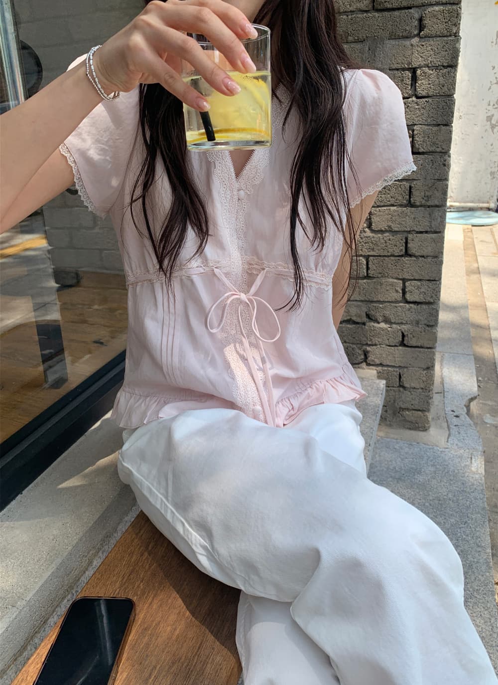 있음 선적 한 부서 동대문 싱글 줄 버튼 다용도 작은 대중 패션 셔츠 상세 이미지 5