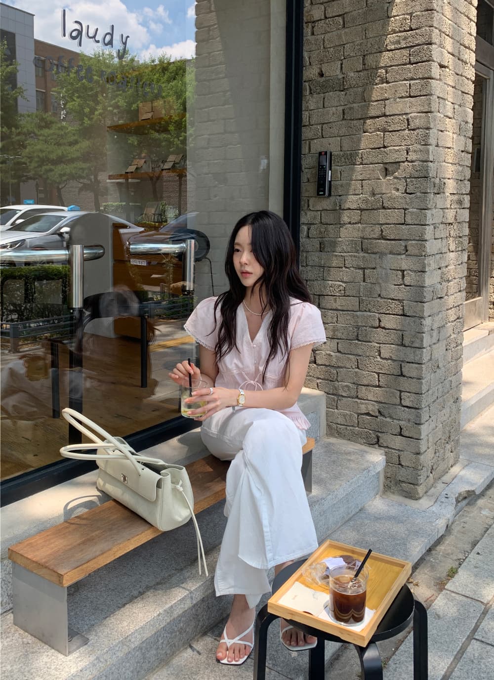 있음 선적 한 부서 동대문 싱글 줄 버튼 다용도 작은 대중 패션 셔츠 상세 이미지 11