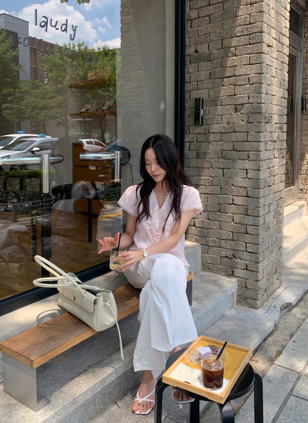 있음 선적 한 부서 동대문 싱글 줄 버튼 다용도 작은 대중 패션 셔츠 상세 이미지 12
