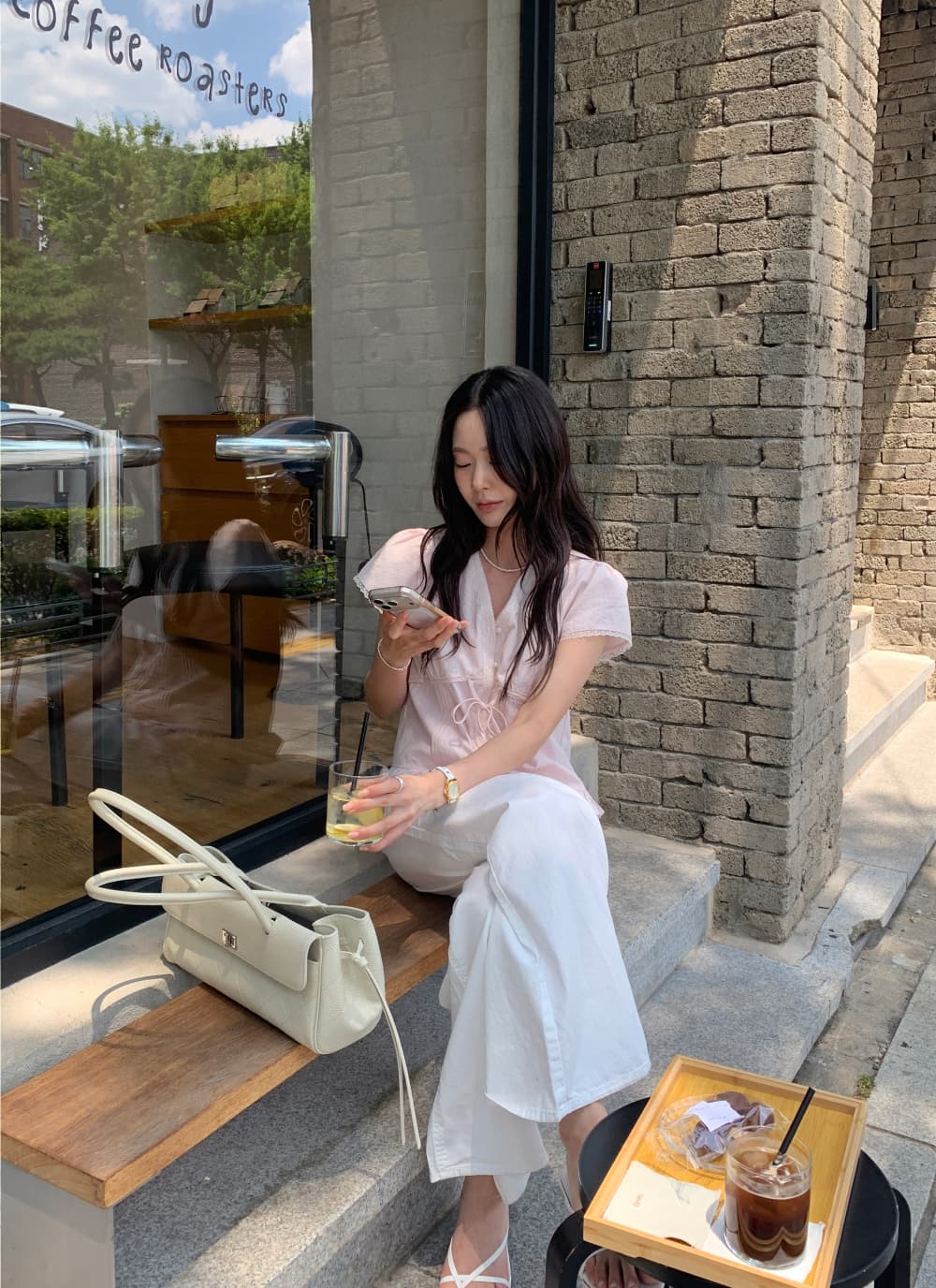 있음 선적 한 부서 동대문 싱글 줄 버튼 다용도 작은 대중 패션 셔츠 상세 이미지 13