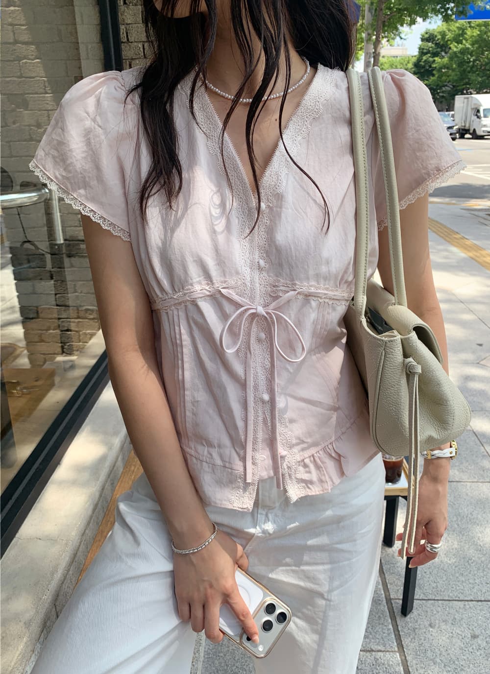 있음 선적 한 부서 동대문 싱글 줄 버튼 다용도 작은 대중 패션 셔츠 상세 이미지 17