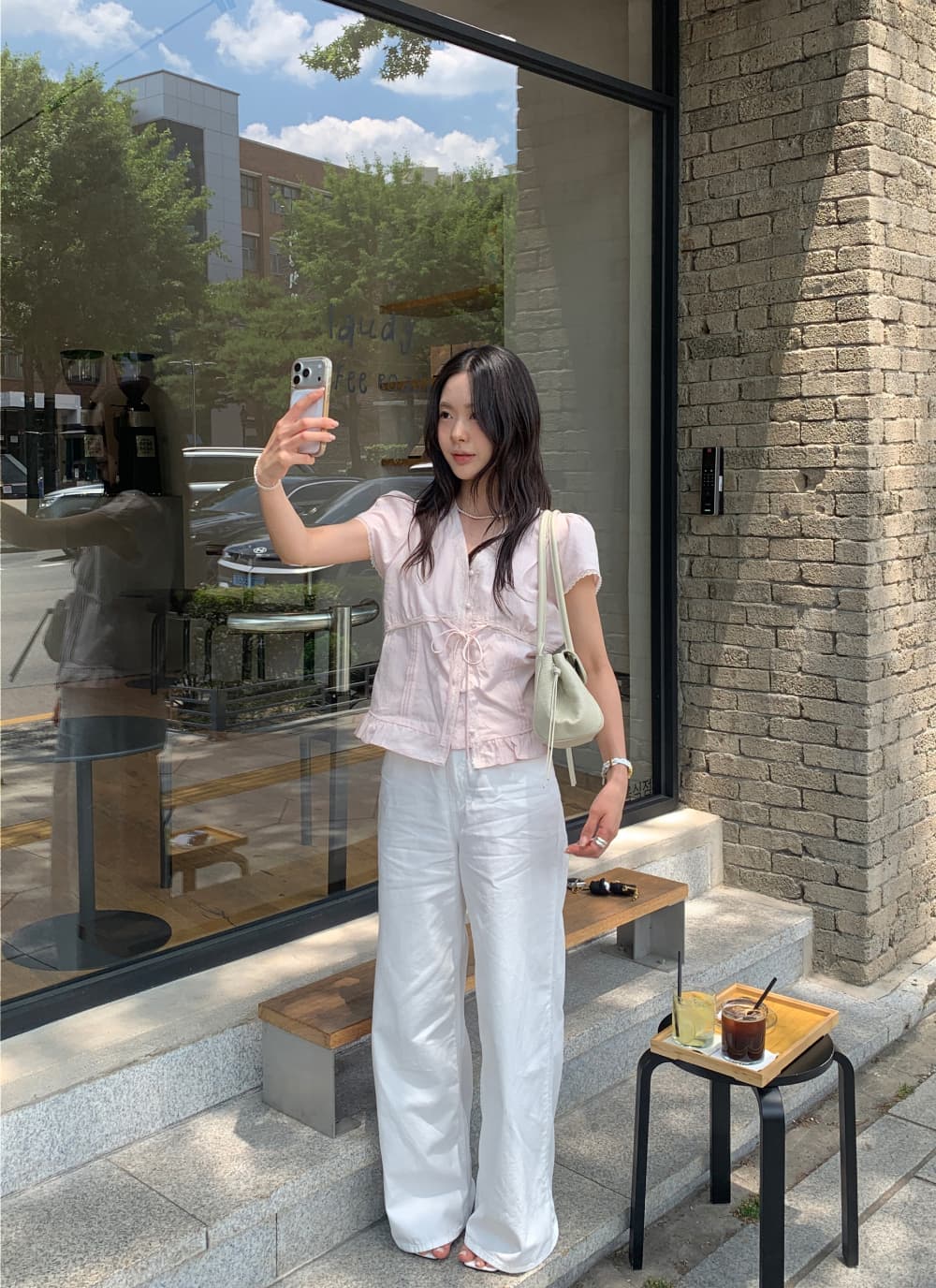 있음 선적 한 부서 동대문 싱글 줄 버튼 다용도 작은 대중 패션 셔츠 상세 이미지 24