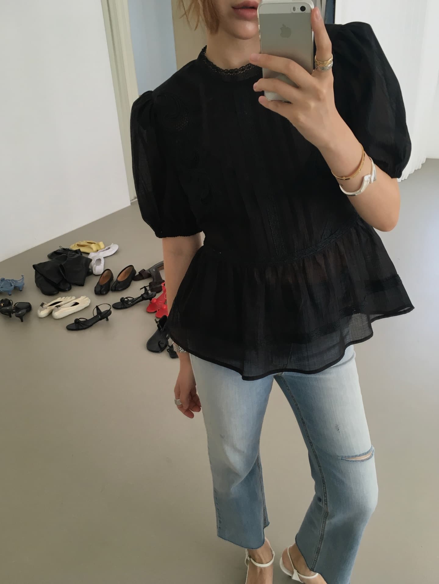 있음 선적 한 부서 ins 다용도 작은 대중 무거운 작업 자수 패션 셔츠 이미지 4