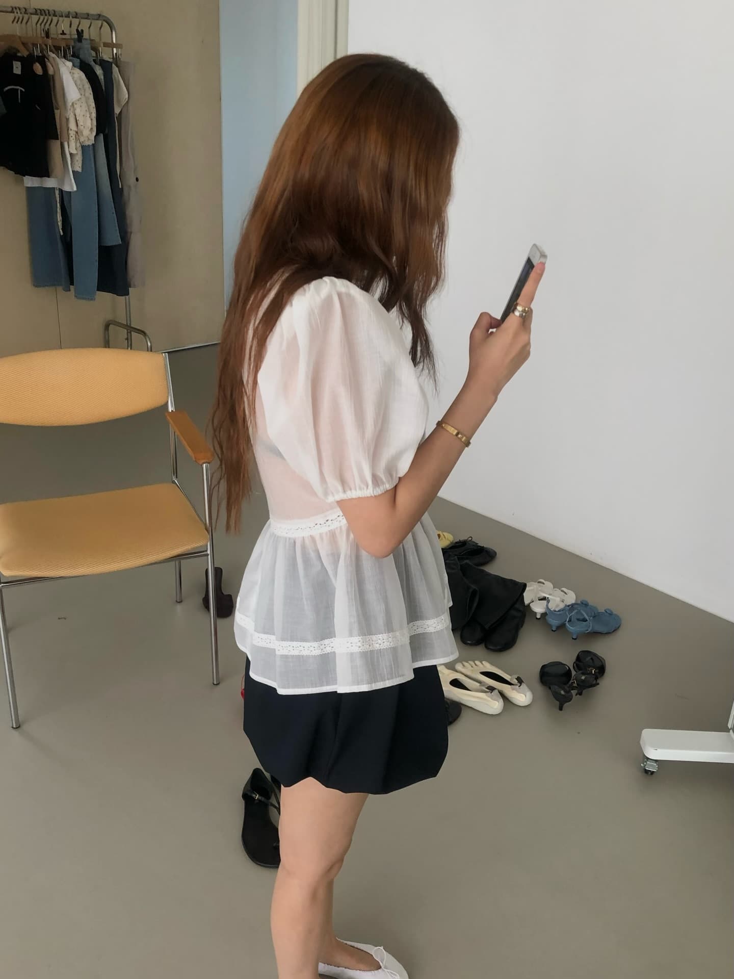 있음 선적 한 부서 ins 다용도 작은 대중 무거운 작업 자수 패션 셔츠 상세 이미지 4