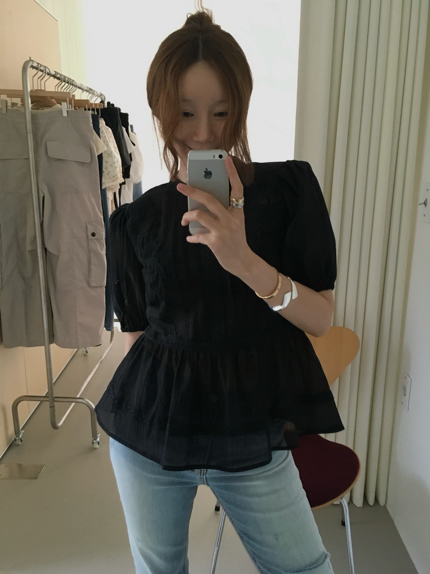있음 선적 한 부서 ins 다용도 작은 대중 무거운 작업 자수 패션 셔츠 상세 이미지 11