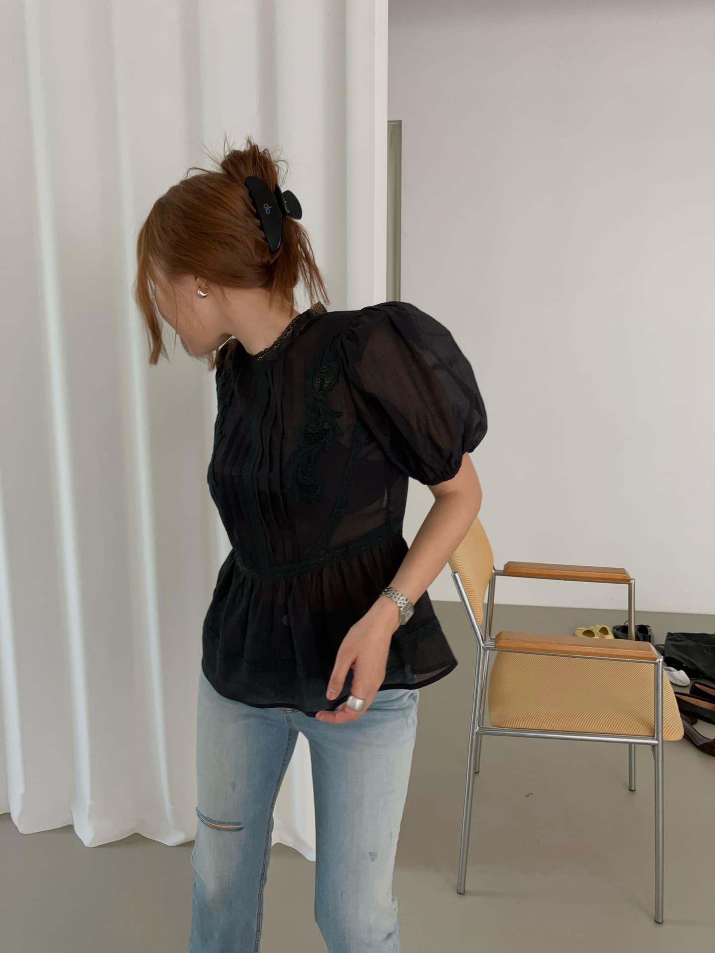 있음 선적 한 부서 ins 다용도 작은 대중 무거운 작업 자수 패션 셔츠 상세 이미지 12