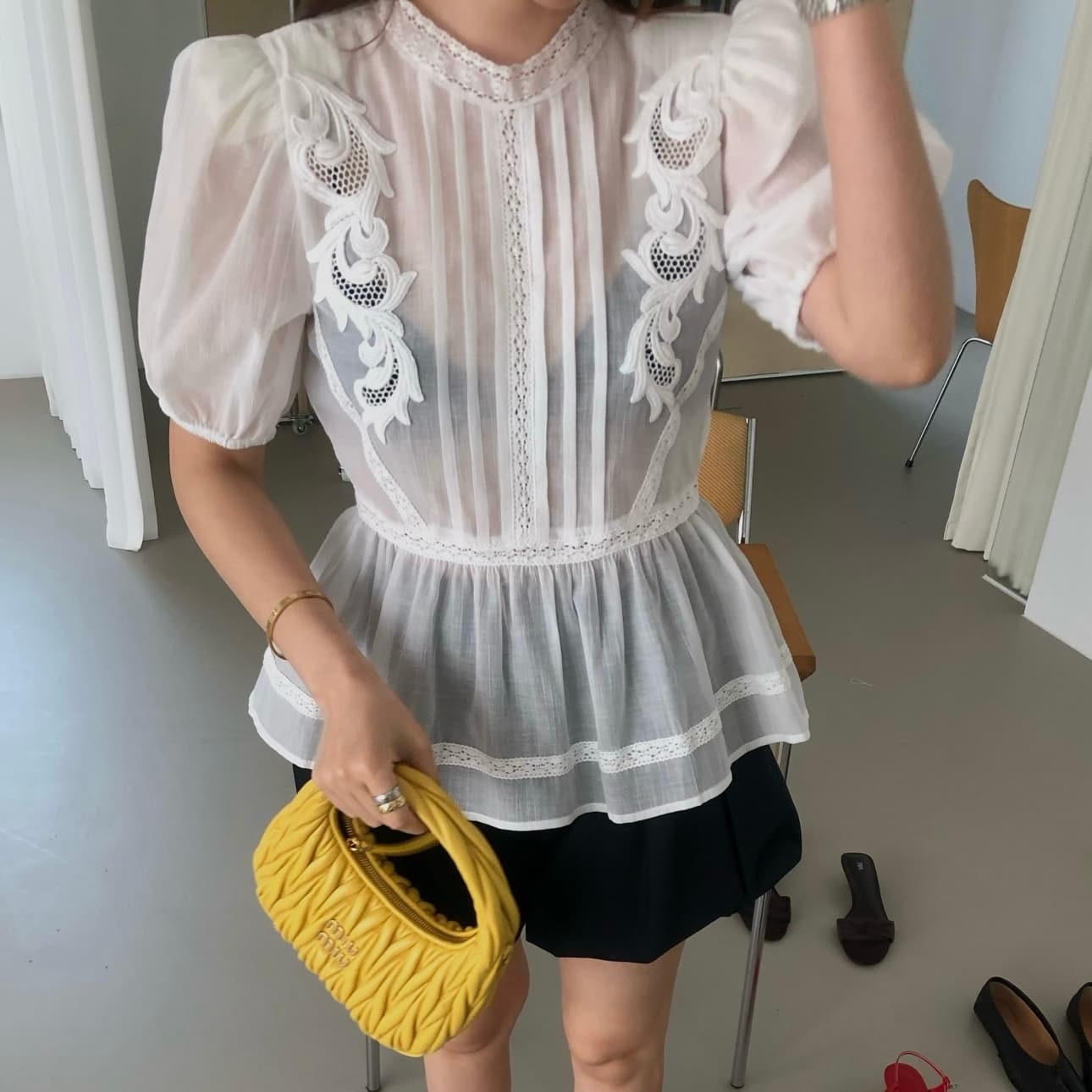 있음 선적 한 부서 ins 다용도 작은 대중 무거운 작업 자수 패션 셔츠 이미지 3