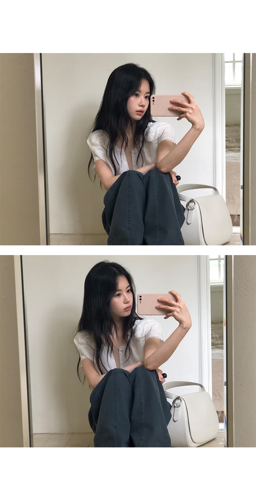 있음 선적 한 부서 다용도 아마 패치워크 레이스 싱글 줄 버튼 맨위 상세 이미지 2