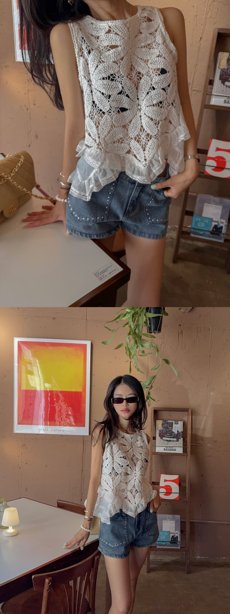 있음 선적 한 부서 동대문 슬림해 보이는 다용도 작은 대중 패션 민소매 조끼 상세 이미지 5