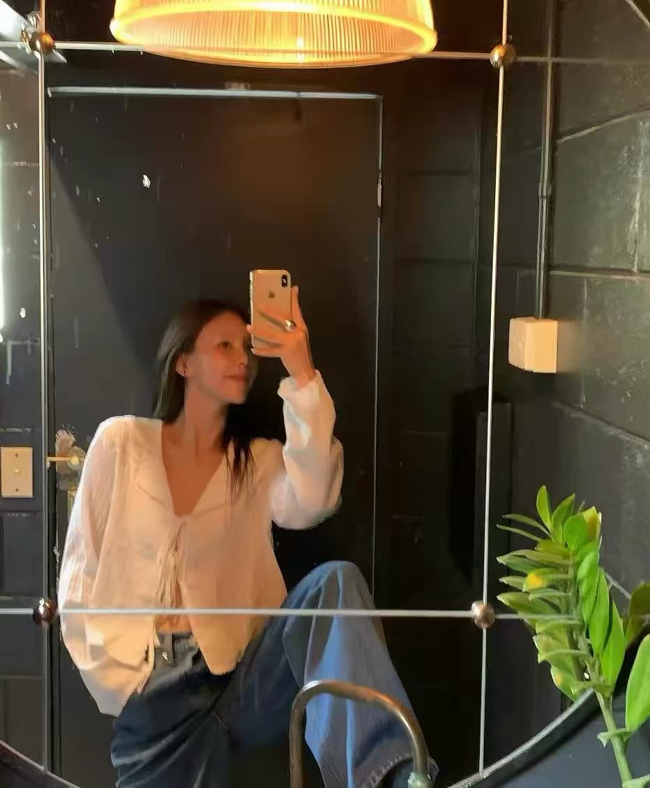 있음 선적 chic 다용도 작은 대중 패션 긴팔 셔츠 상세 이미지 6