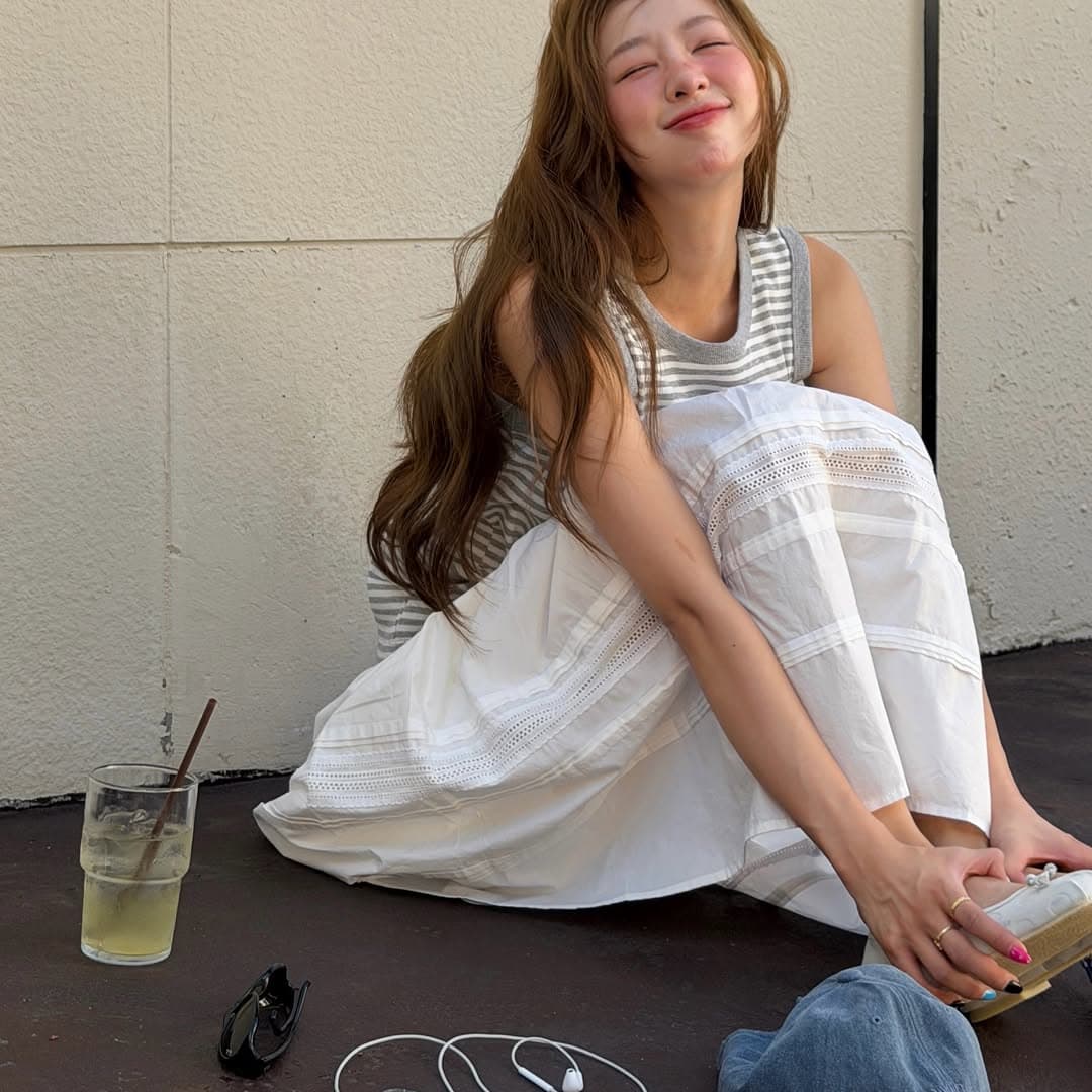 chic 다용도 작은 대중 패션 롱 코트 반신 스커트 단색 레트로 치마 상세 이미지 14