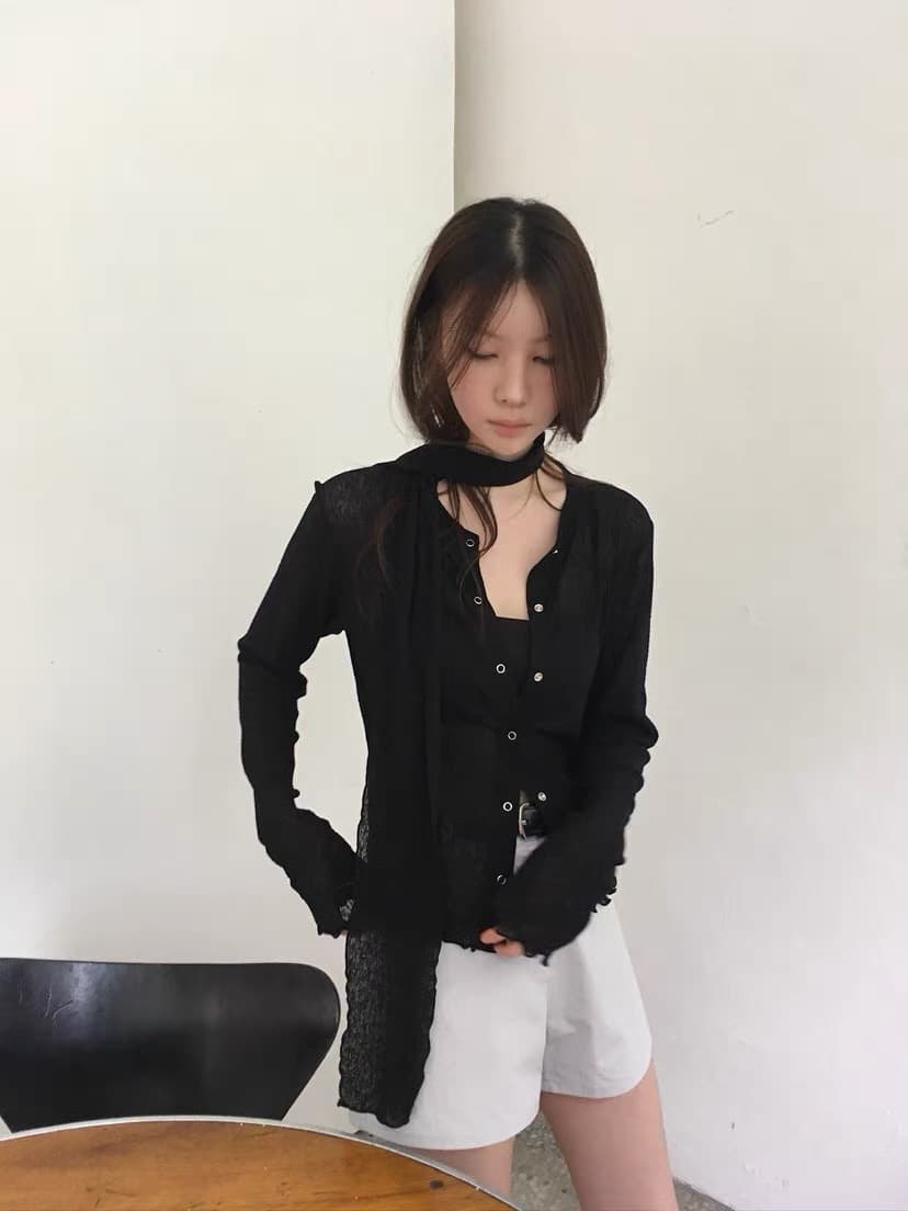 있음 선적 한 부서 다용도 작은 대중 패션 ins 싱글 줄 버튼 여름 이른 가을 얇은 스타일 싱글 줄 버튼 맨위 상세 이미지 7