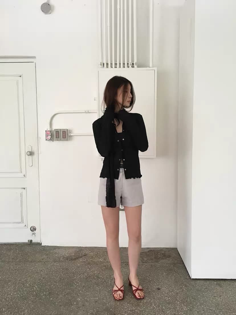있음 선적 한 부서 다용도 작은 대중 패션 ins 싱글 줄 버튼 여름 이른 가을 얇은 스타일 싱글 줄 버튼 맨위 상세 이미지 10