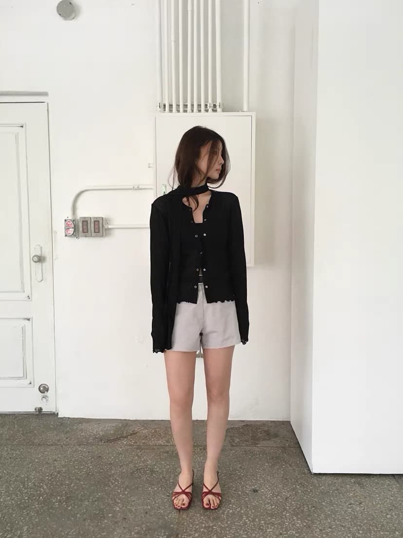 있음 선적 한 부서 다용도 작은 대중 패션 ins 싱글 줄 버튼 여름 이른 가을 얇은 스타일 싱글 줄 버튼 맨위 상세 이미지 12