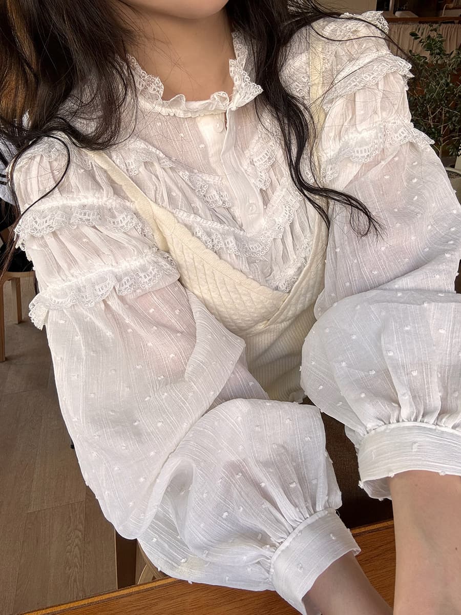 있음 선적 한 부서 ins 다용도 무거운 작업 연령 감소 레이스 셔츠 긴팔 자외선 차단 맨위 상세 이미지 10