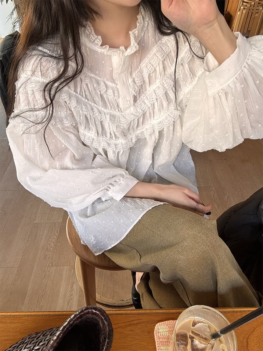 있음 선적 한 부서 ins 다용도 무거운 작업 연령 감소 레이스 셔츠 긴팔 자외선 차단 맨위 상세 이미지 14