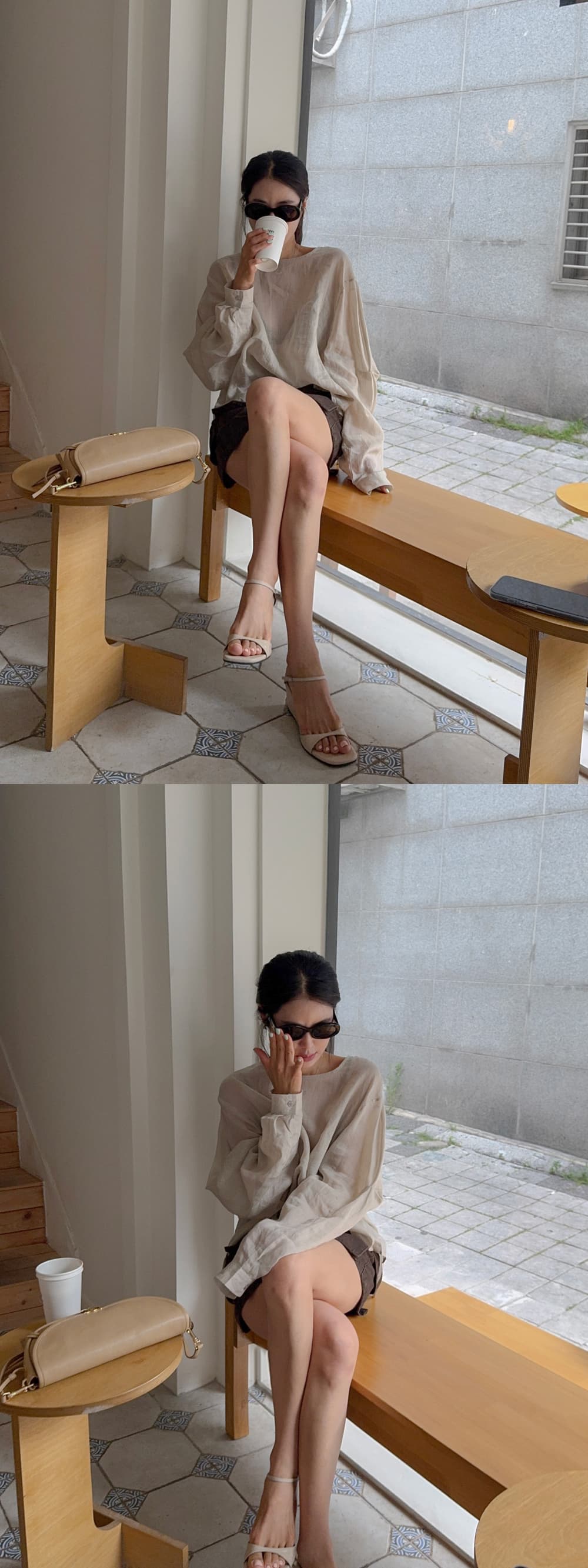 한 부서 다용도 작은 대중 패션 루즈핏 얇은 스타일 자외선 차단 맨위 셔츠 상세 이미지 20
