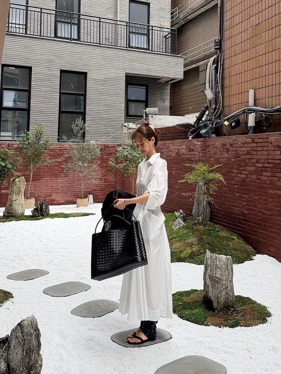 chic 다용도 달콤함 품격 단색 대 치마 드레스 상세 이미지 8