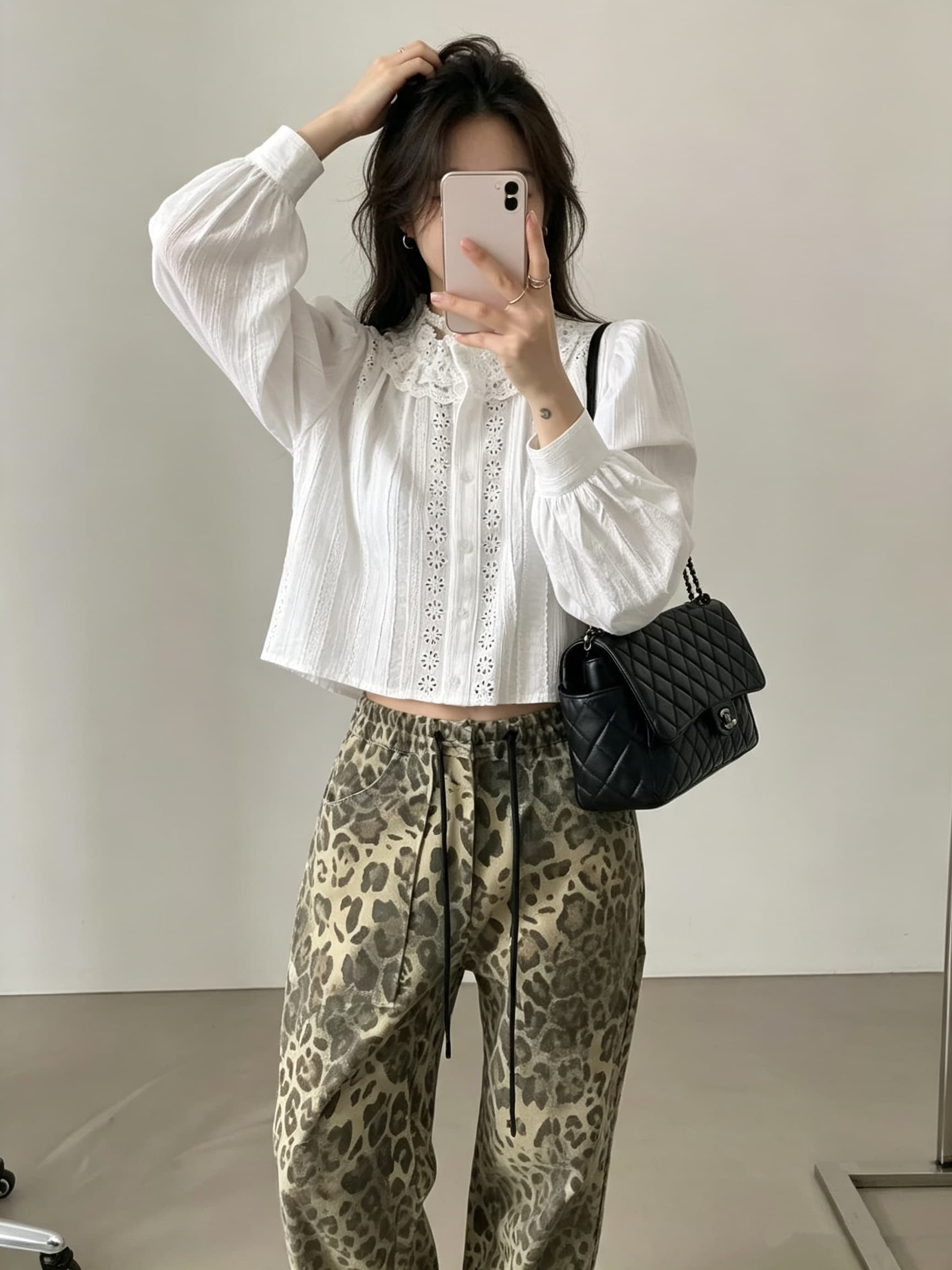 있음 선적 물품 한 부서 다용도 작은 대중 자수 자카드 다용도 긴팔 셔츠 단색 맨위 상세 이미지 7