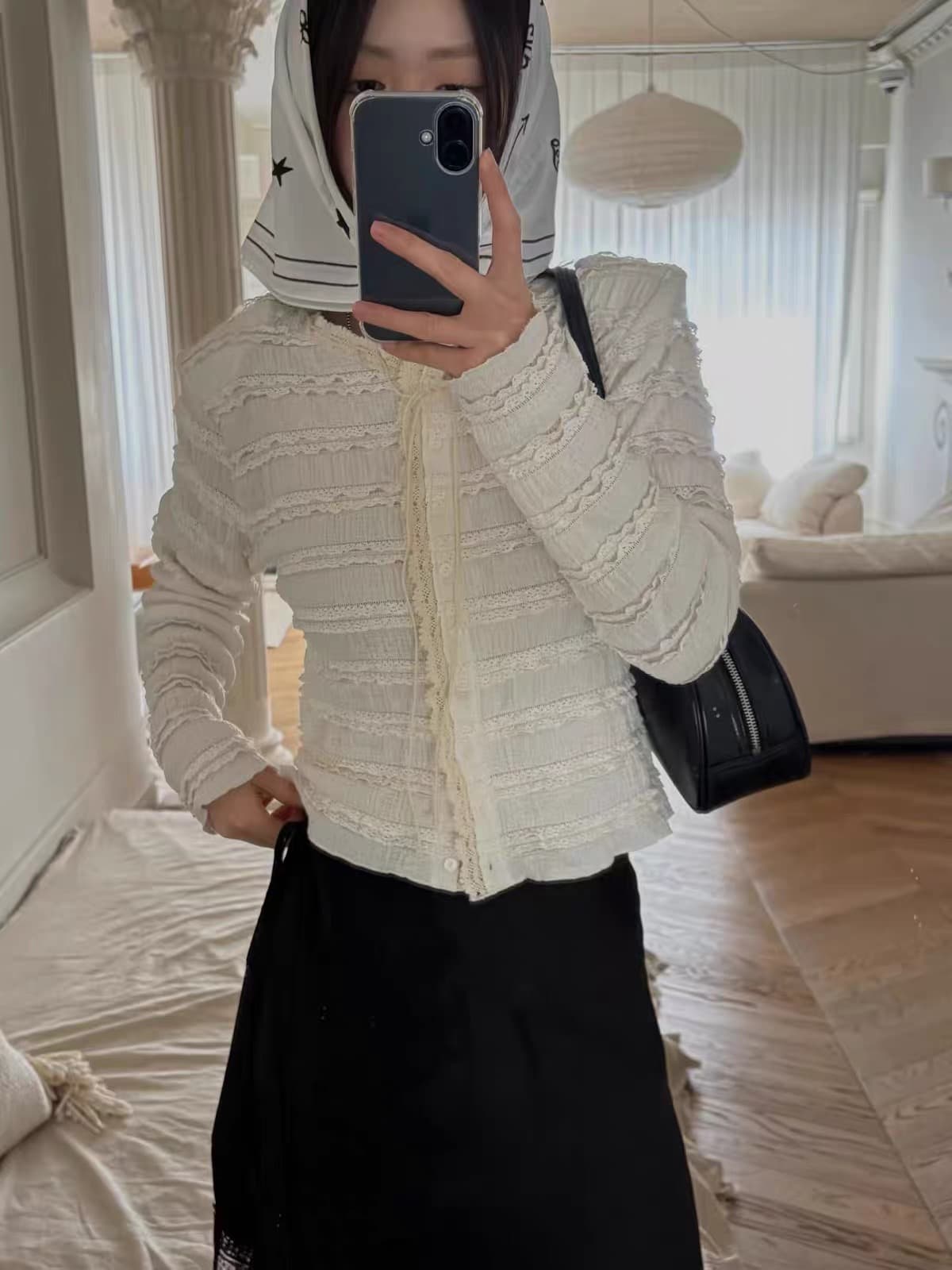 있음 선적 한 부서 ins 다용도 작은 대중 연령 감소 긴팔 오픈 가디건 맨위 상세 이미지 2