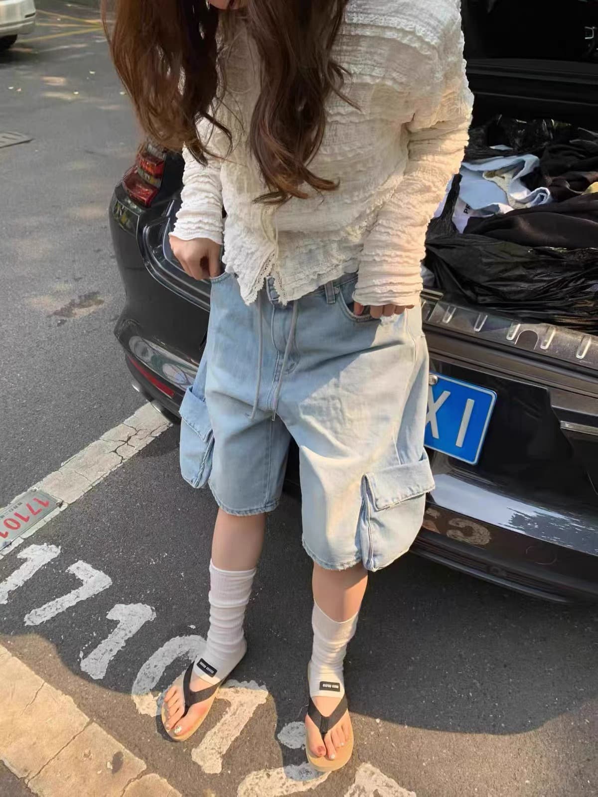 있음 선적 한 부서 ins 다용도 작은 대중 연령 감소 긴팔 오픈 가디건 맨위 상세 이미지 5