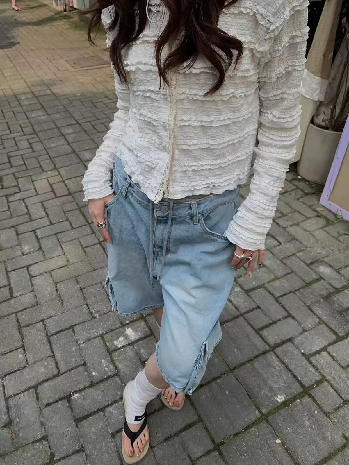 있음 선적 한 부서 ins 다용도 작은 대중 연령 감소 긴팔 오픈 가디건 맨위 상세 이미지 7
