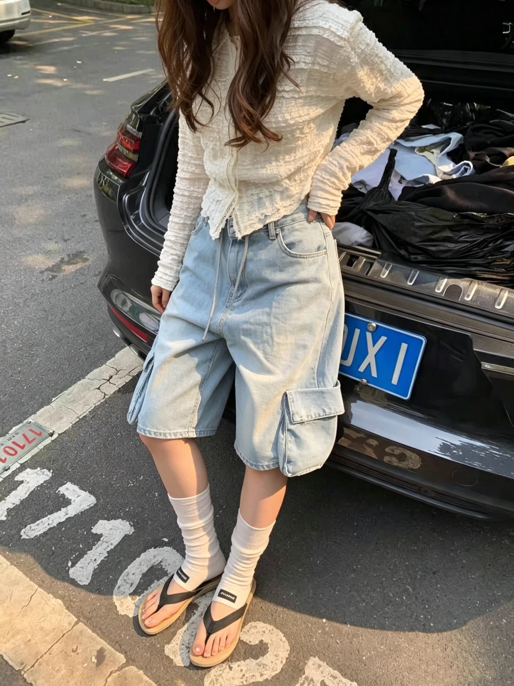 있음 선적 한 부서 ins 다용도 작은 대중 연령 감소 긴팔 오픈 가디건 맨위 상세 이미지 11