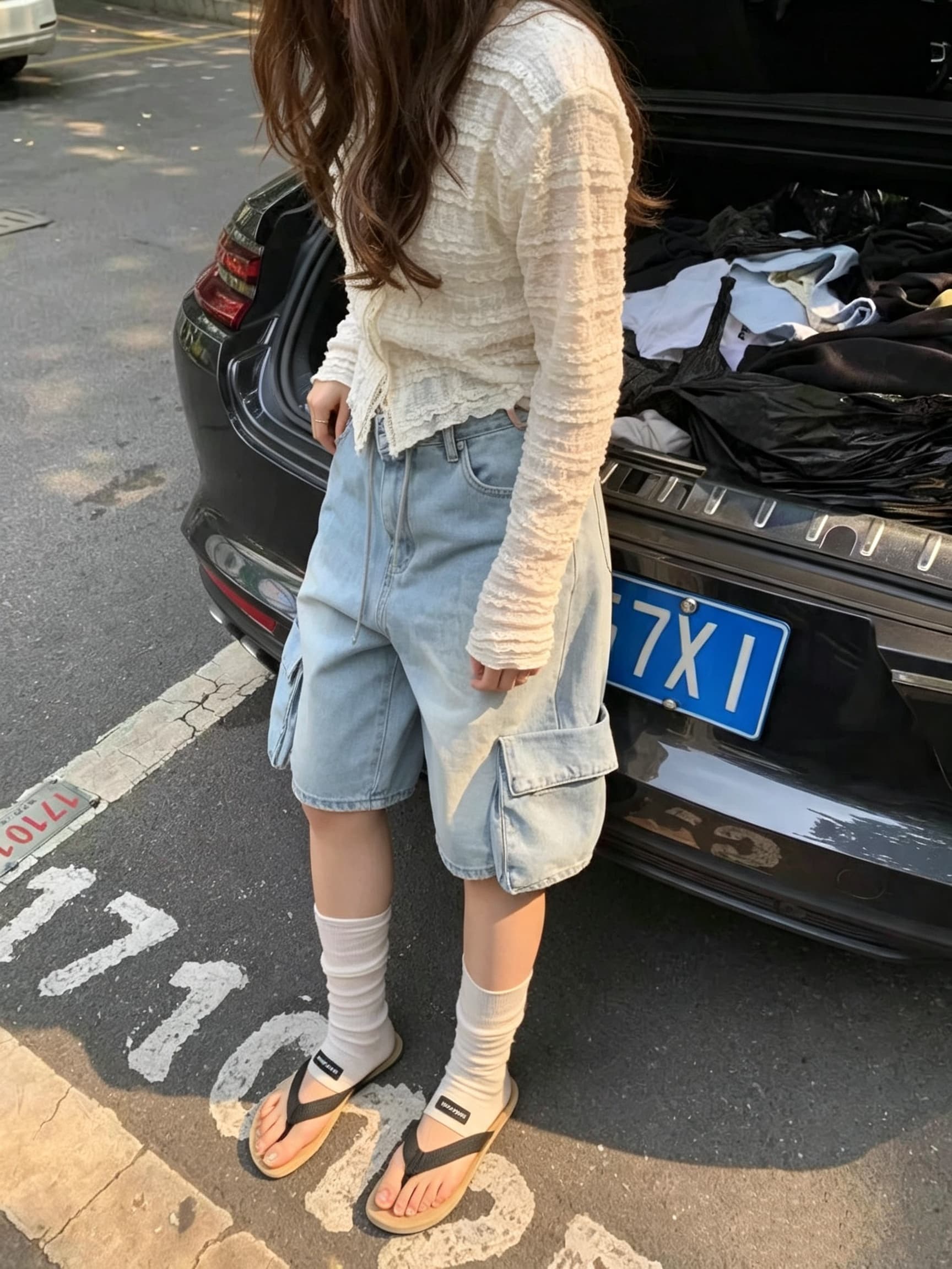 있음 선적 한 부서 ins 다용도 작은 대중 연령 감소 긴팔 오픈 가디건 맨위 상세 이미지 13