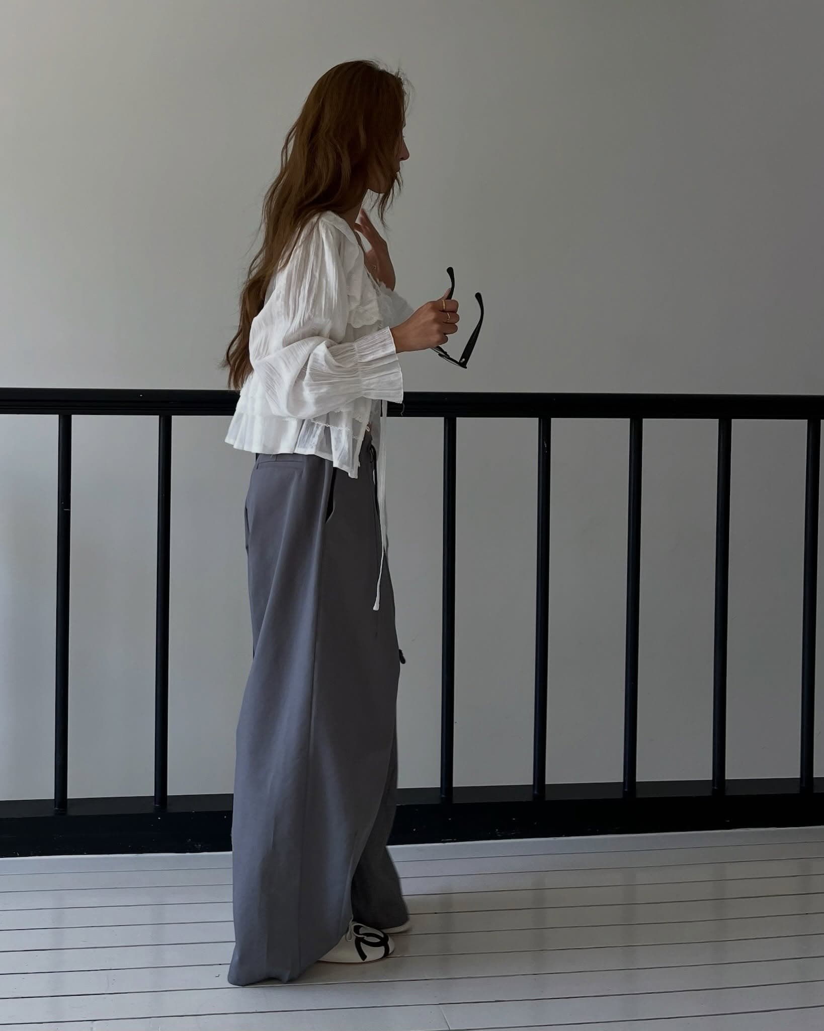 한 부서 ins 다용도 작은 대중 무거운 작업 긴팔 레이스 셔츠 상세 이미지 29