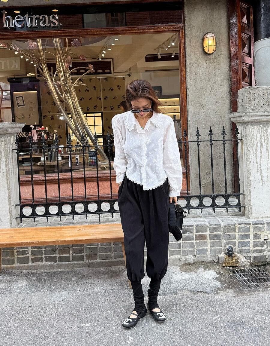 있음 선적 chic 다용도 작은 대중 패션 무거운 작업 자수 셔츠 이미지 2