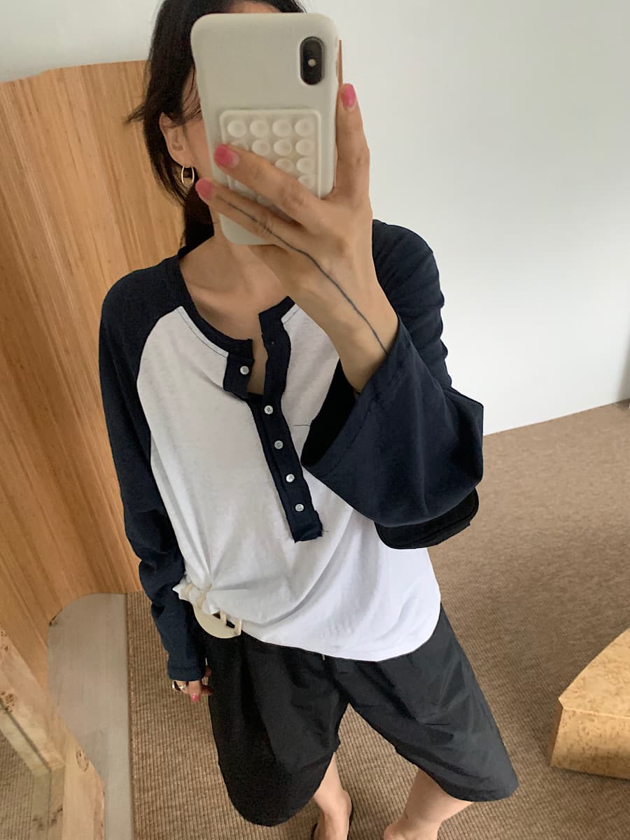 한 부서 다용도 작은 대중 패션 루즈핏 t 긴팔 국방 사이 맨위 이미지 2