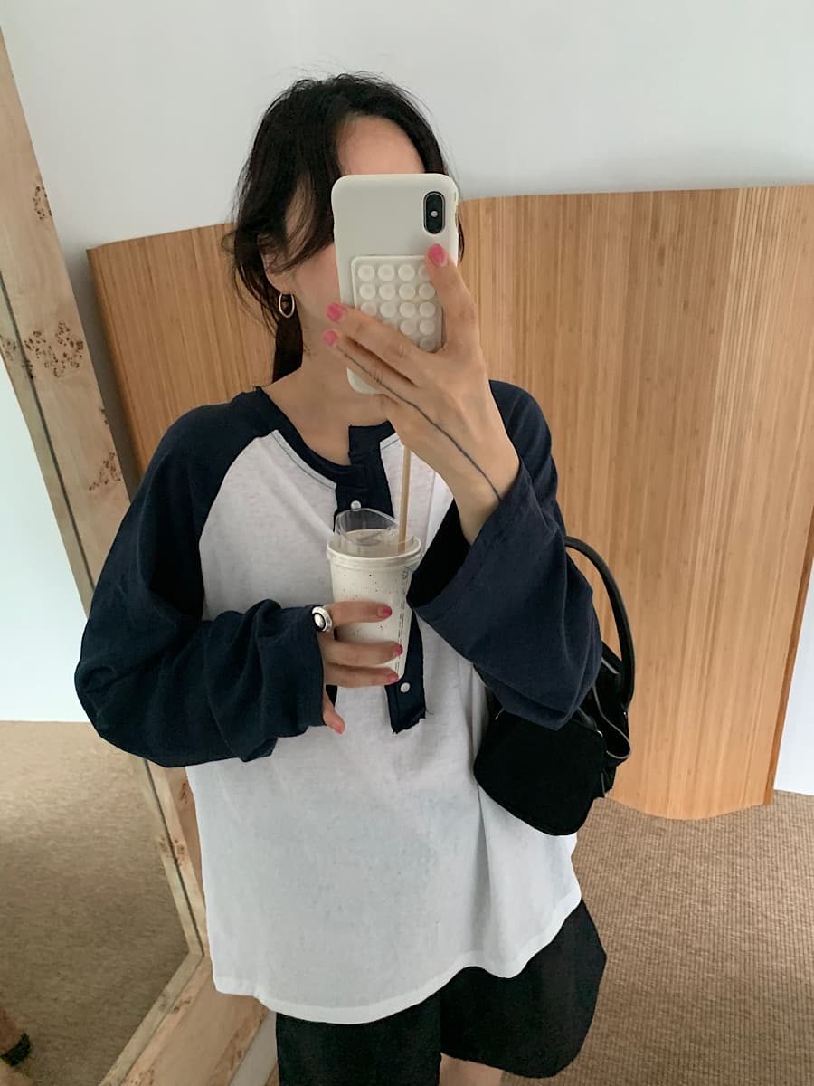한 부서 다용도 작은 대중 패션 루즈핏 t 긴팔 국방 사이 맨위 상세 이미지 1