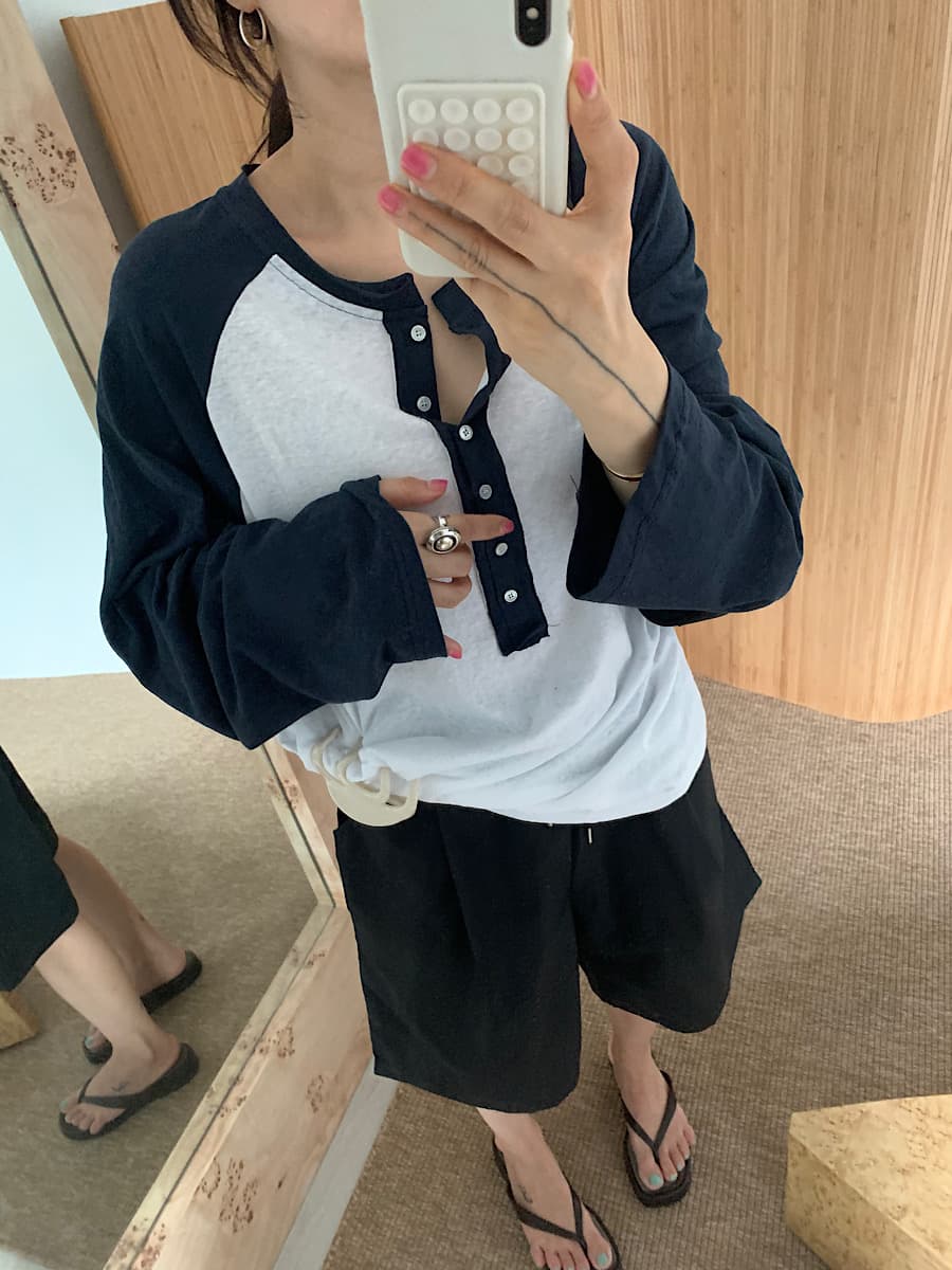 한 부서 다용도 작은 대중 패션 루즈핏 t 긴팔 국방 사이 맨위 상세 이미지 3