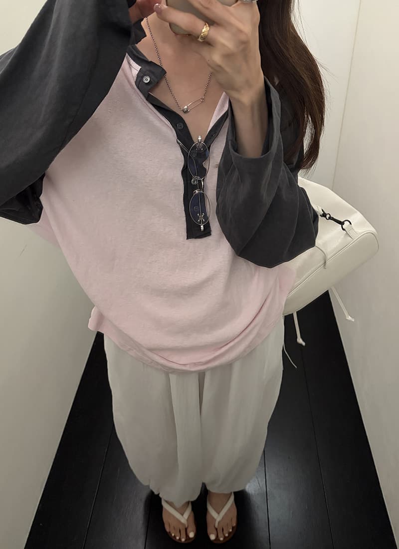 한 부서 다용도 작은 대중 패션 루즈핏 t 긴팔 국방 사이 맨위 상세 이미지 22