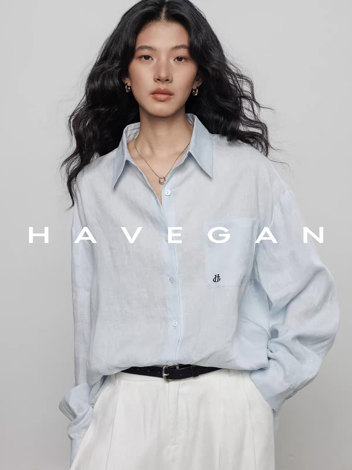 와 객실 가을 100 아마 여성 셔츠 자수 오래된 돈 바람 스택 착용 느슨함 고급 느긋한 맨위 상세 이미지 4