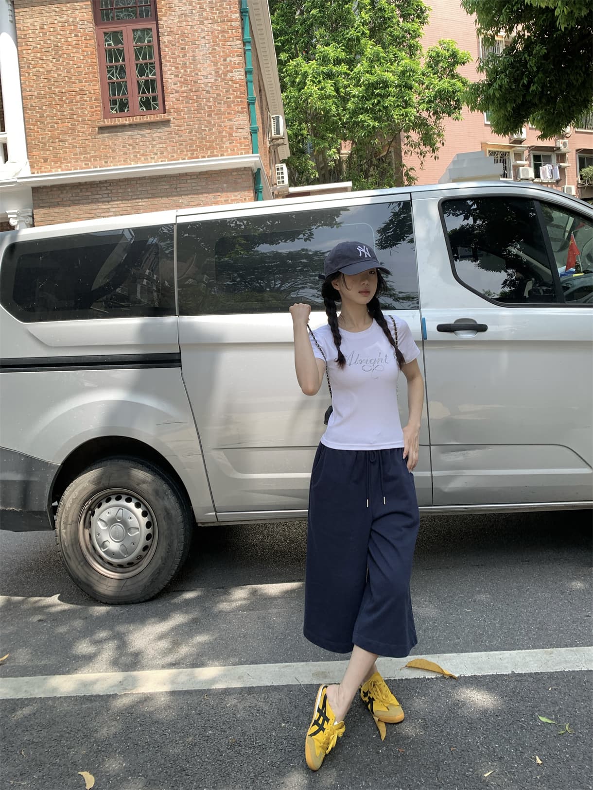 실사 정가 아메리칸 다용도 7부 바지 운동 캐주얼 루즈핏 스트레이트 넓은 다리가 짧다. 바지 웨이 바지 상세 이미지 23