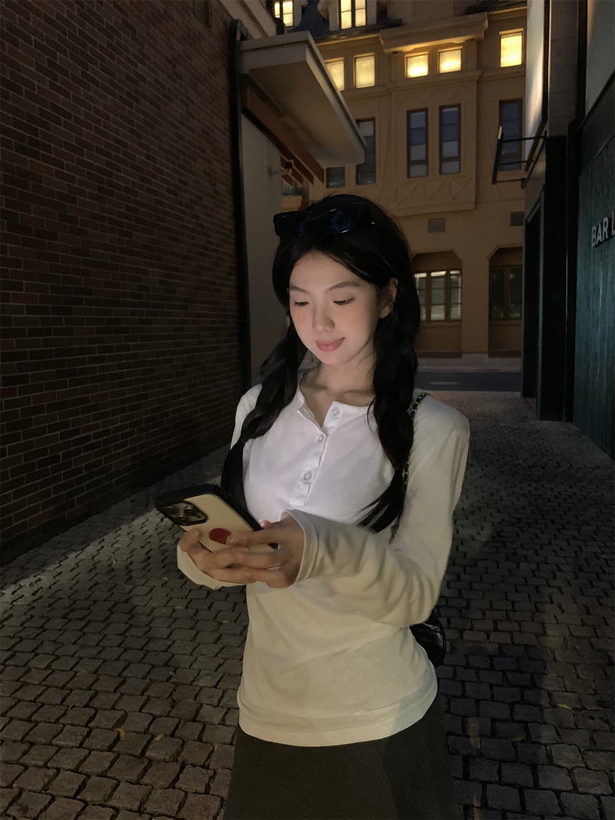실사 정가 이른 가을 느슨함 센스 기초 다용도 왕 헨리 셔츠 자외선 차단 긴팔 티셔츠 얇은 스타일 맨위 상세 이미지 30