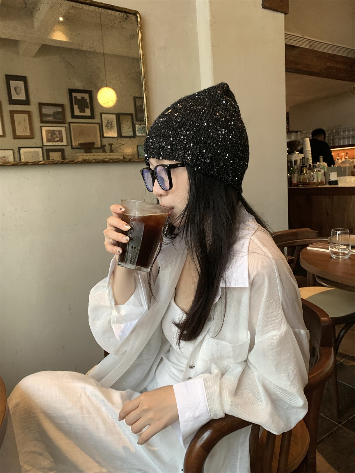 실사 정가 여름 느긋한 자외선 차단 얇은 스타일 셔츠 루즈핏 긴팔 자외선 차단 오픈 가디건 상세 이미지 7