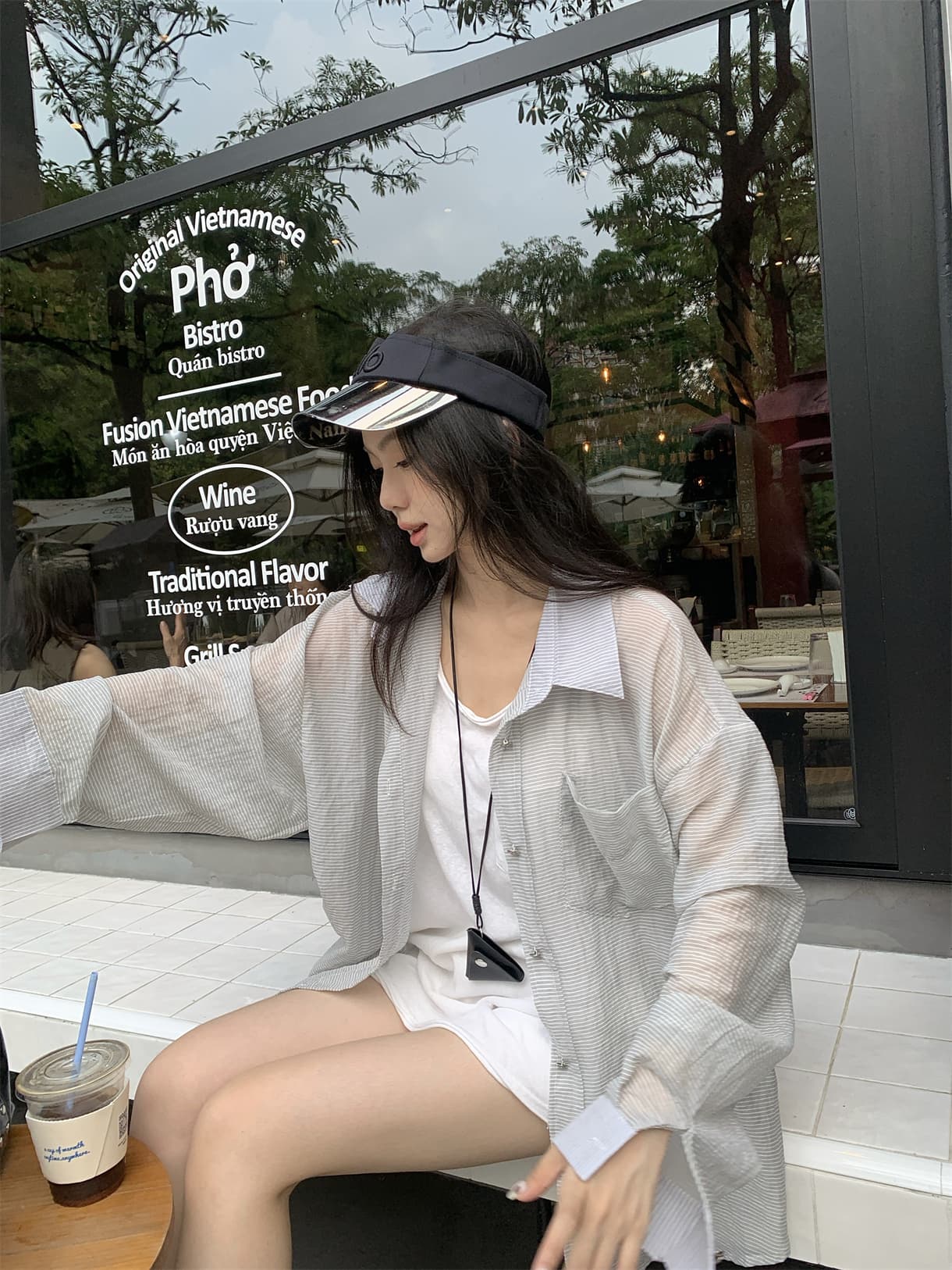 실사 정가 여름 느긋한 자외선 차단 얇은 스타일 셔츠 루즈핏 긴팔 자외선 차단 오픈 가디건 상세 이미지 33