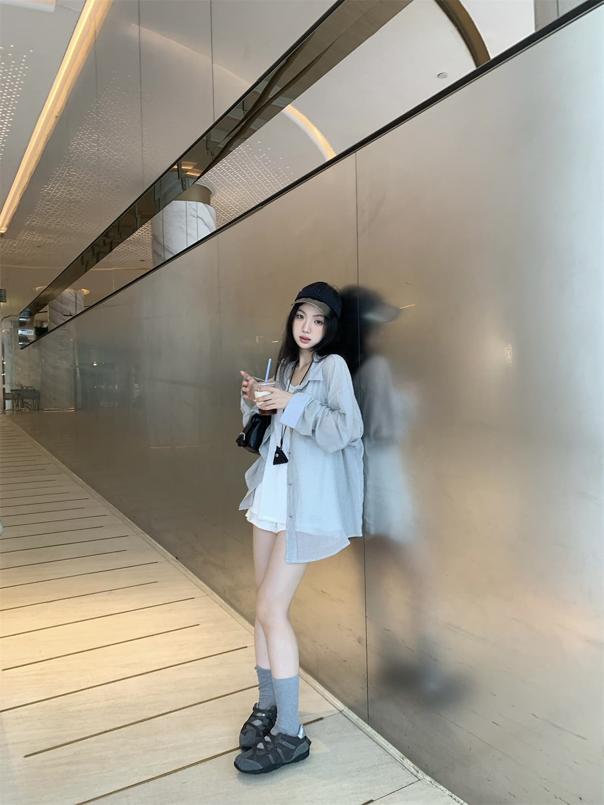 실사 정가 여름 느긋한 자외선 차단 얇은 스타일 셔츠 루즈핏 긴팔 자외선 차단 오픈 가디건 상세 이미지 39