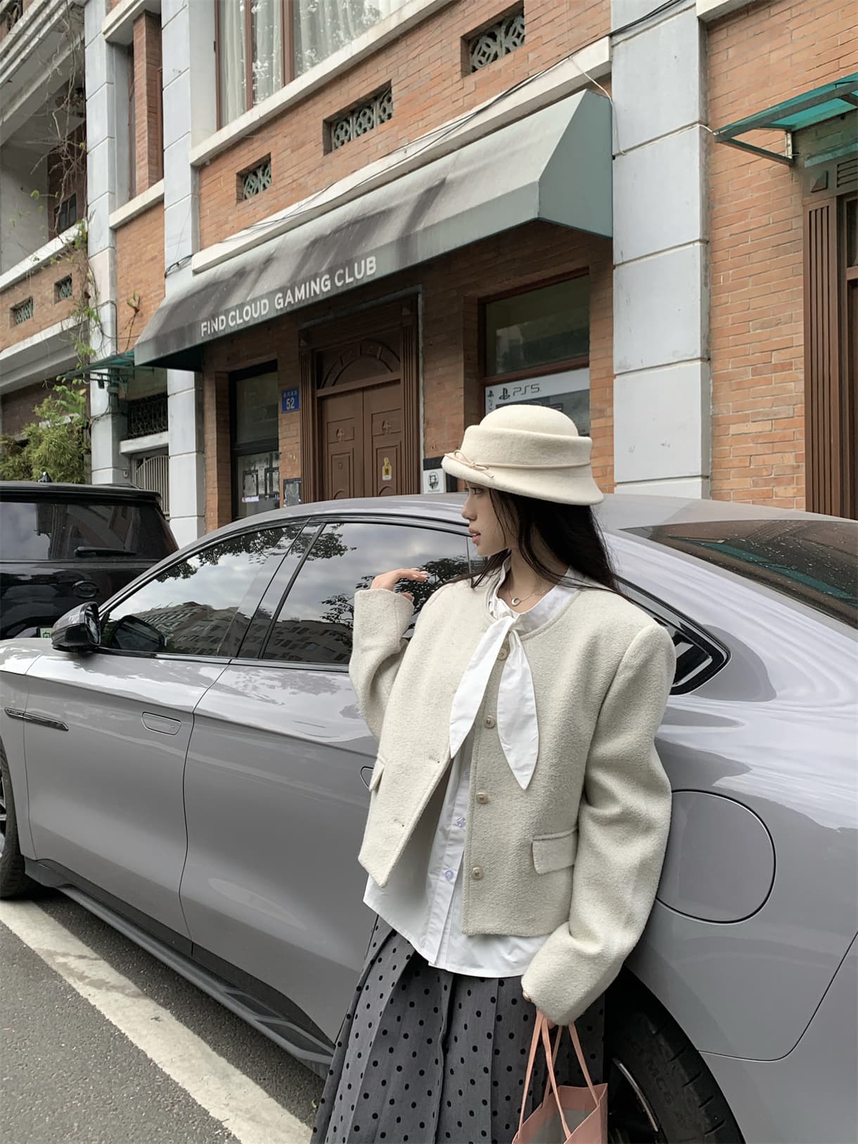 실사 정가 가을 겨울 토끼 귀 부드러운 바람 나비 매듭 다용도 긴팔 셔츠 스택 착용 인사이드 잡아라. 의류 상세 이미지 17