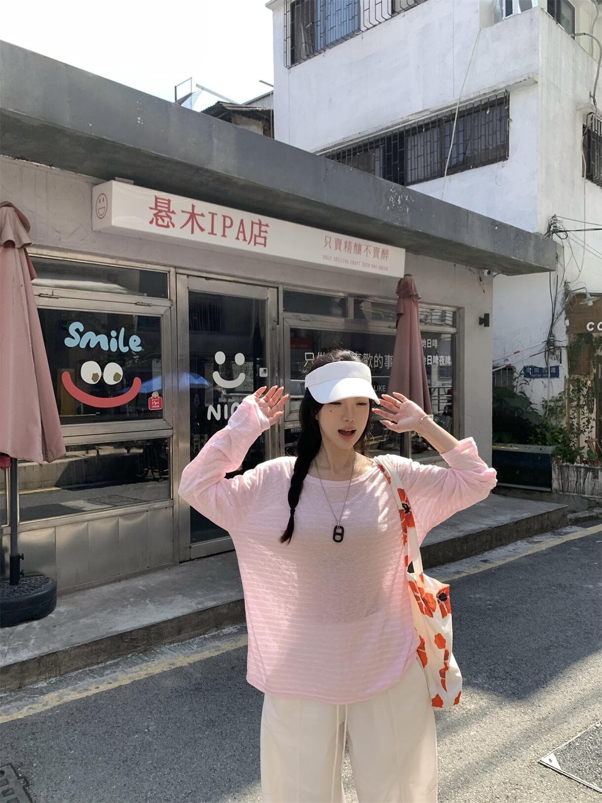 실사 정가 여름 연인 휴가 배색 스트라이프 흐릿한 ~을 통해 센스 긴팔 블라우스 얇은 스타일 티셔츠 맨위 상세 이미지 18