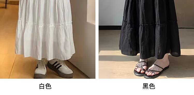새로운 출산 스커트 작은 요정 발레 케이크 드레스 여름 얼음 실크 하이웨이스트 슬림해 보이는 한 마디 중간 길이 퍼프 스커트 상세 이미지 25