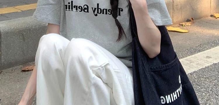새로운 임산부 바지 여름 라운드 넥 t 반팔 맨위 캐주얼 슬림해 보이는 임산부 세트 상세 이미지 31