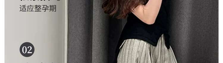 여름 새로운 임산부 바지 출퇴근 외출용 와이드 레그 팬츠 도루 센스 루즈핏 스트레이트 바닥 청소 바지 상세 이미지 10